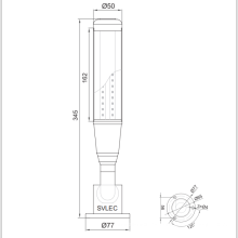 Luz de la torre de señal LED con timbre